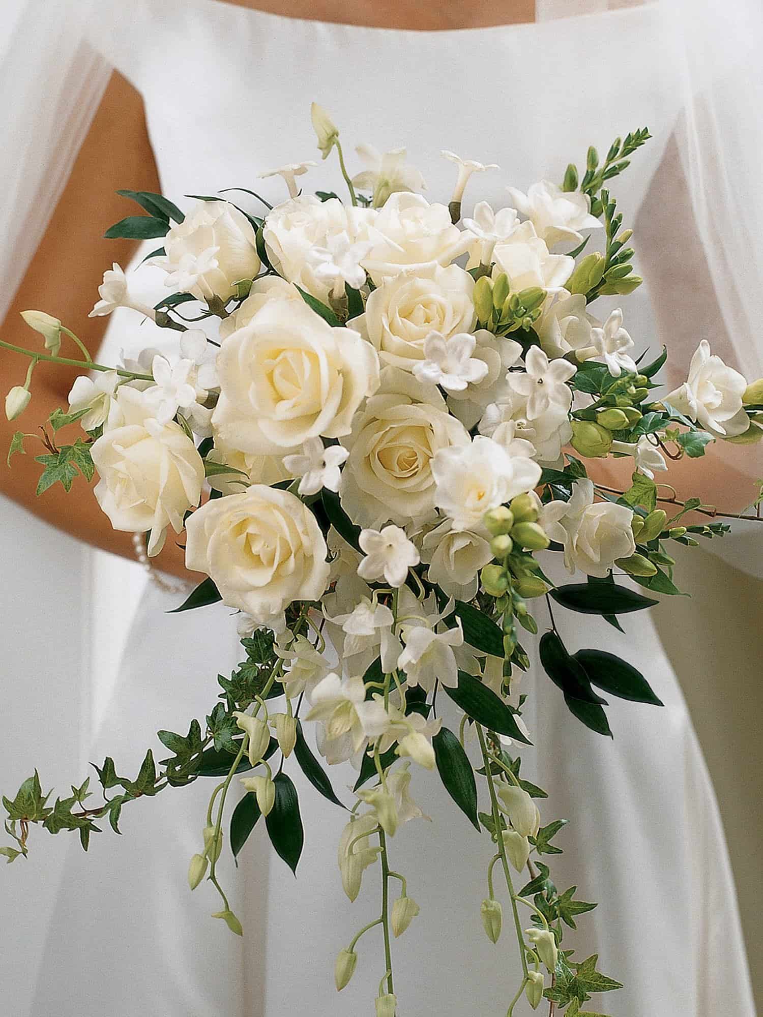 Ivory Rose & Orchid Scented Bridal Bouquet - Flower Studio